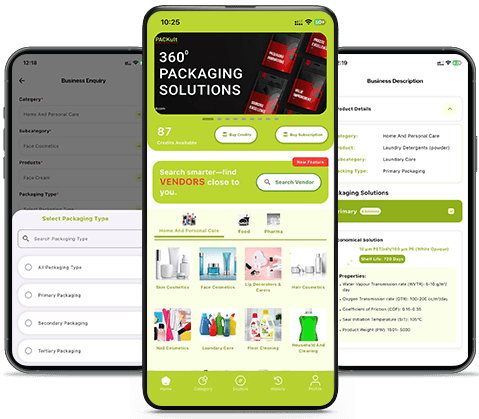 Enter details like product, Packaging type, shelf-life & product weight to get packaging material with technical properties